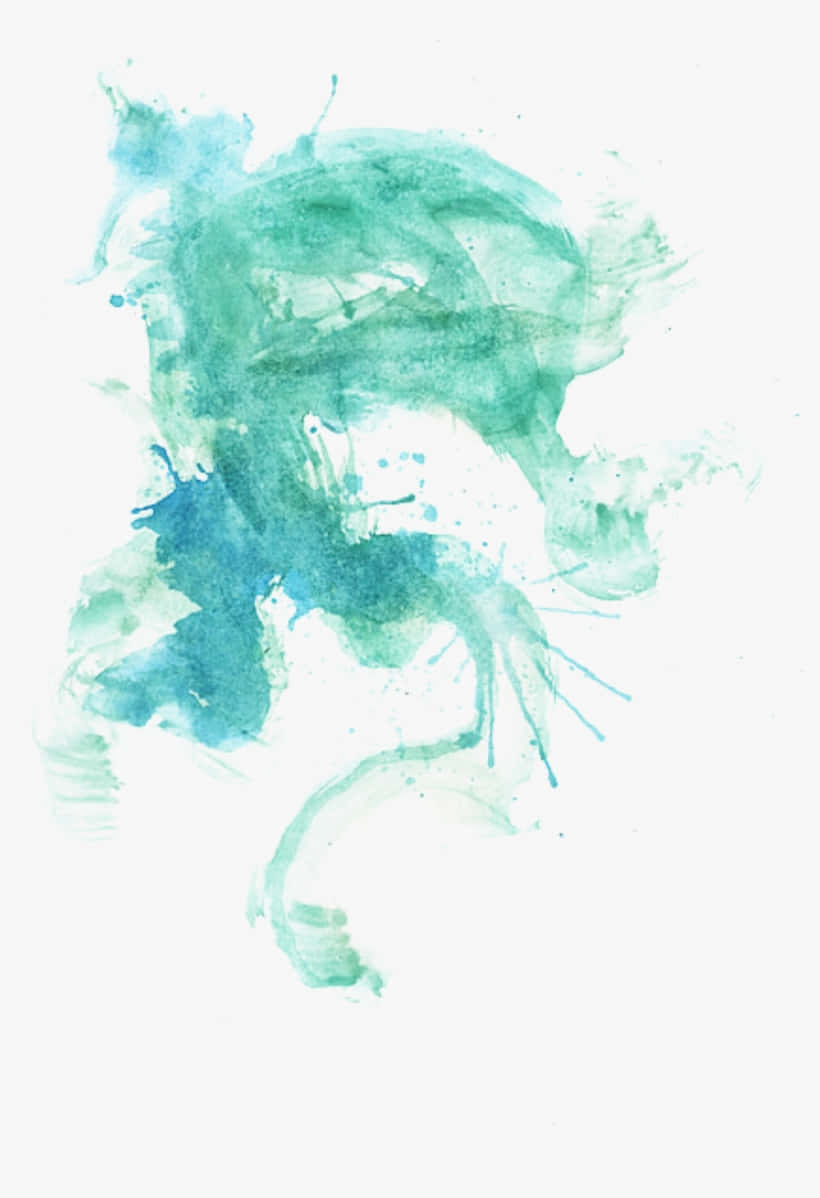 Pastellblau-grüner Farbklecks Wallpaper