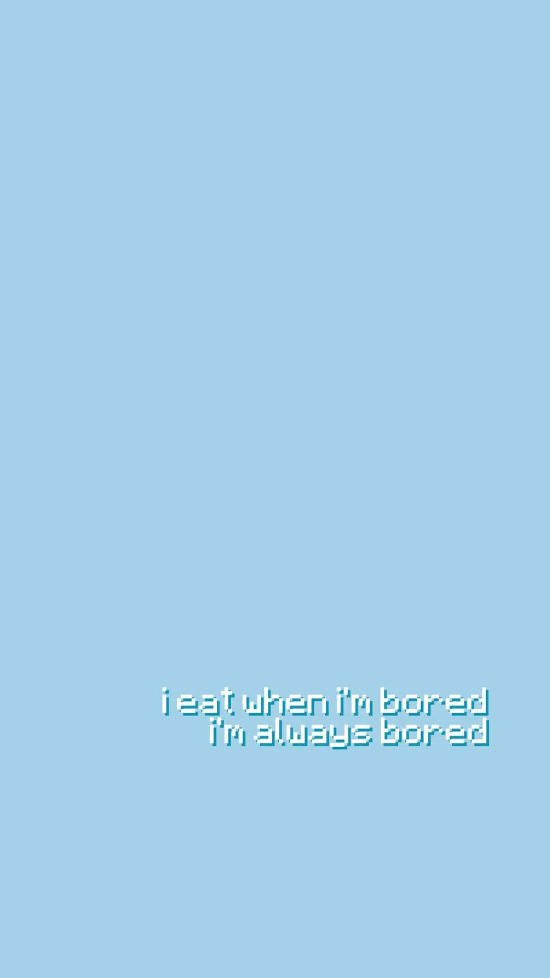 Pastel Blue Solid With Funny Quote Wallpaper