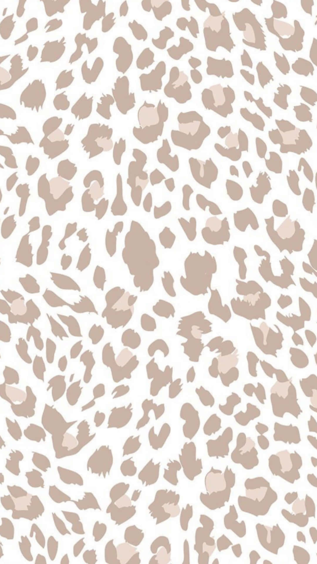 Estampadode Leopardo Lindo En Tono Marrón Pastel Estético. Fondo de pantalla