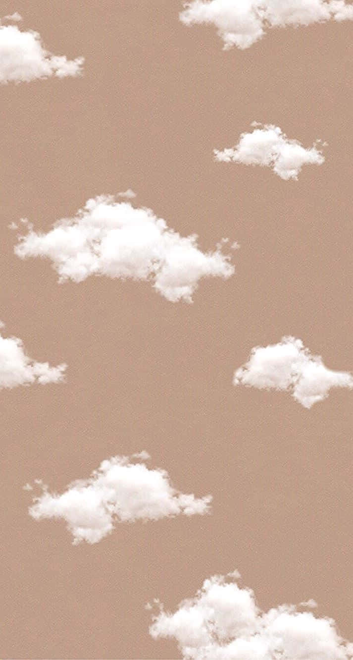 Pastel Brown Clouds Wallpaper