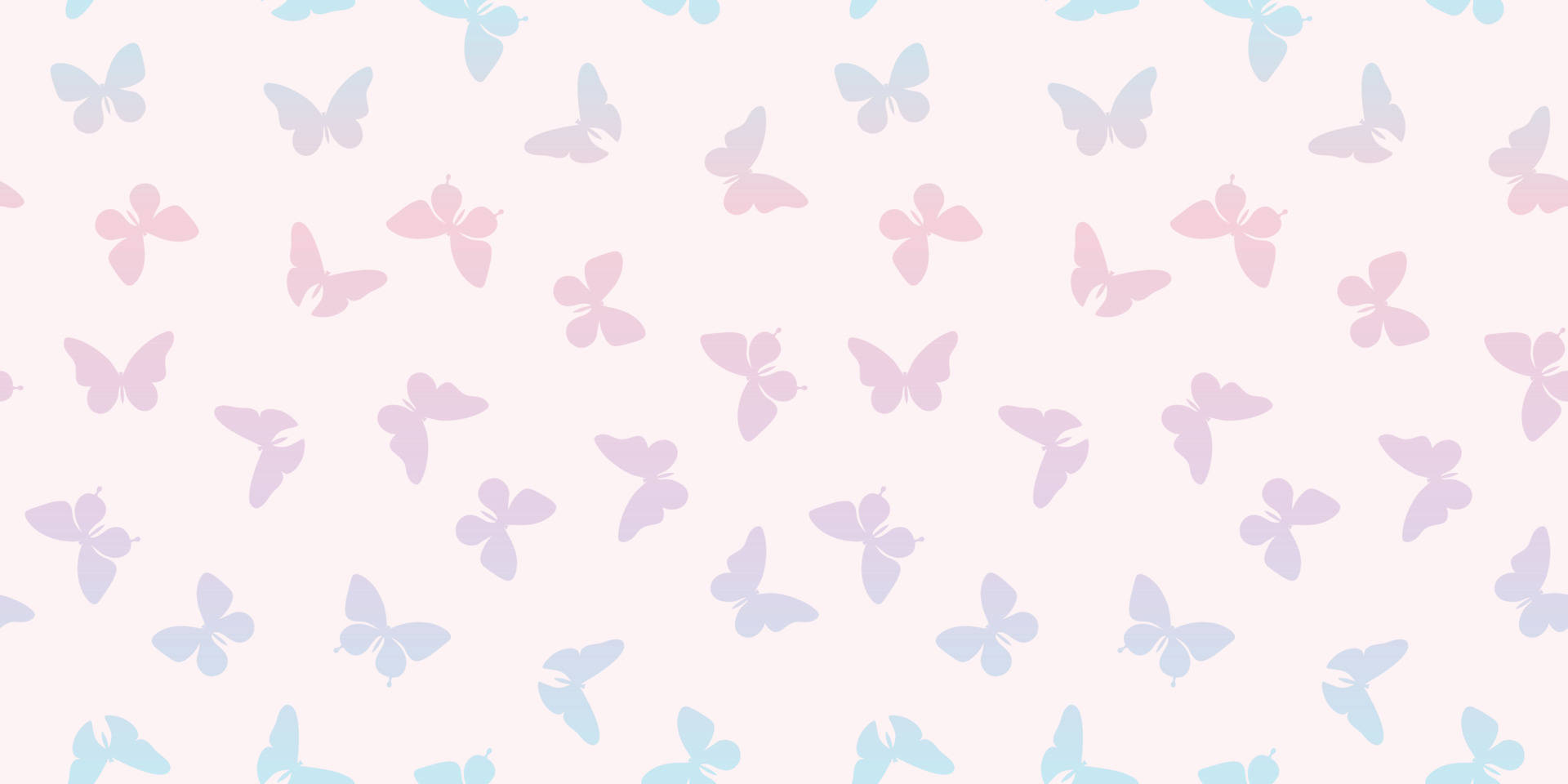 Splendid Pastel Butterflies Pattern Design Wallpaper