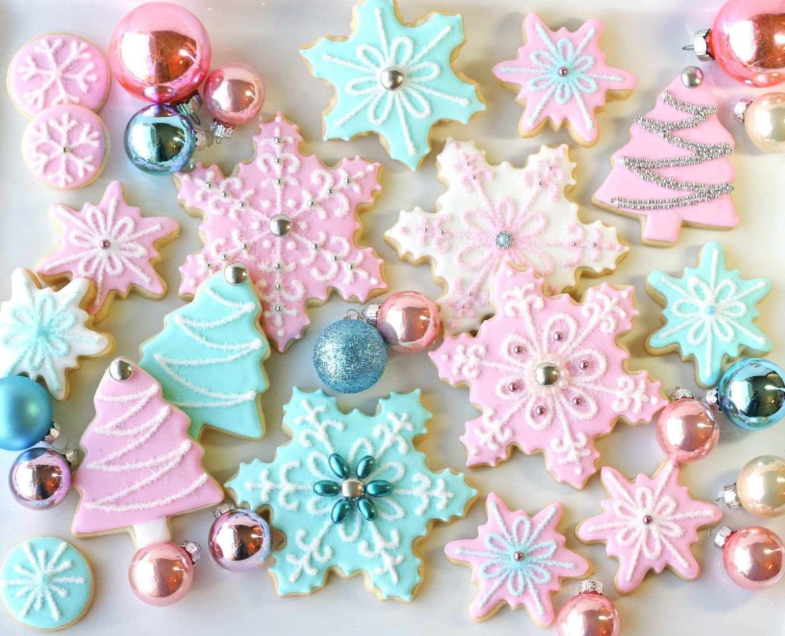 Celebrate the Festive Season with a Pastel Christmas Wallpaper