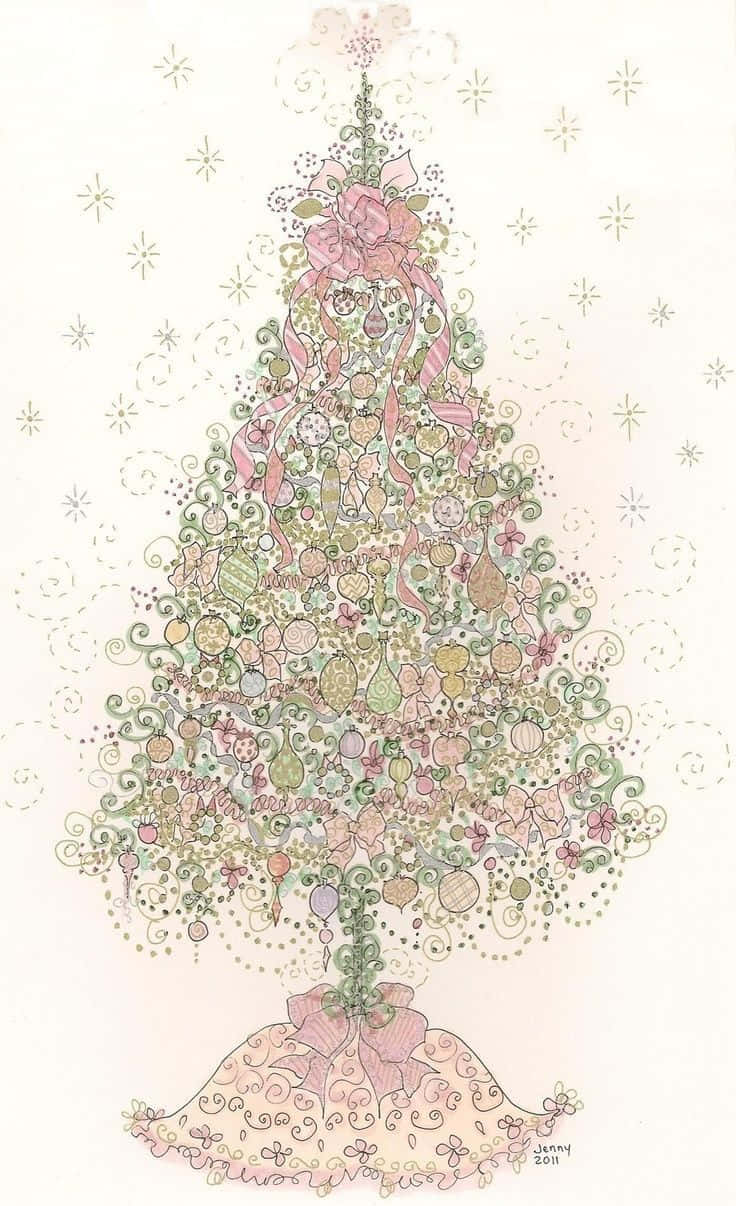 Celebrate the Holidays with a Pastel Christmas Wallpaper