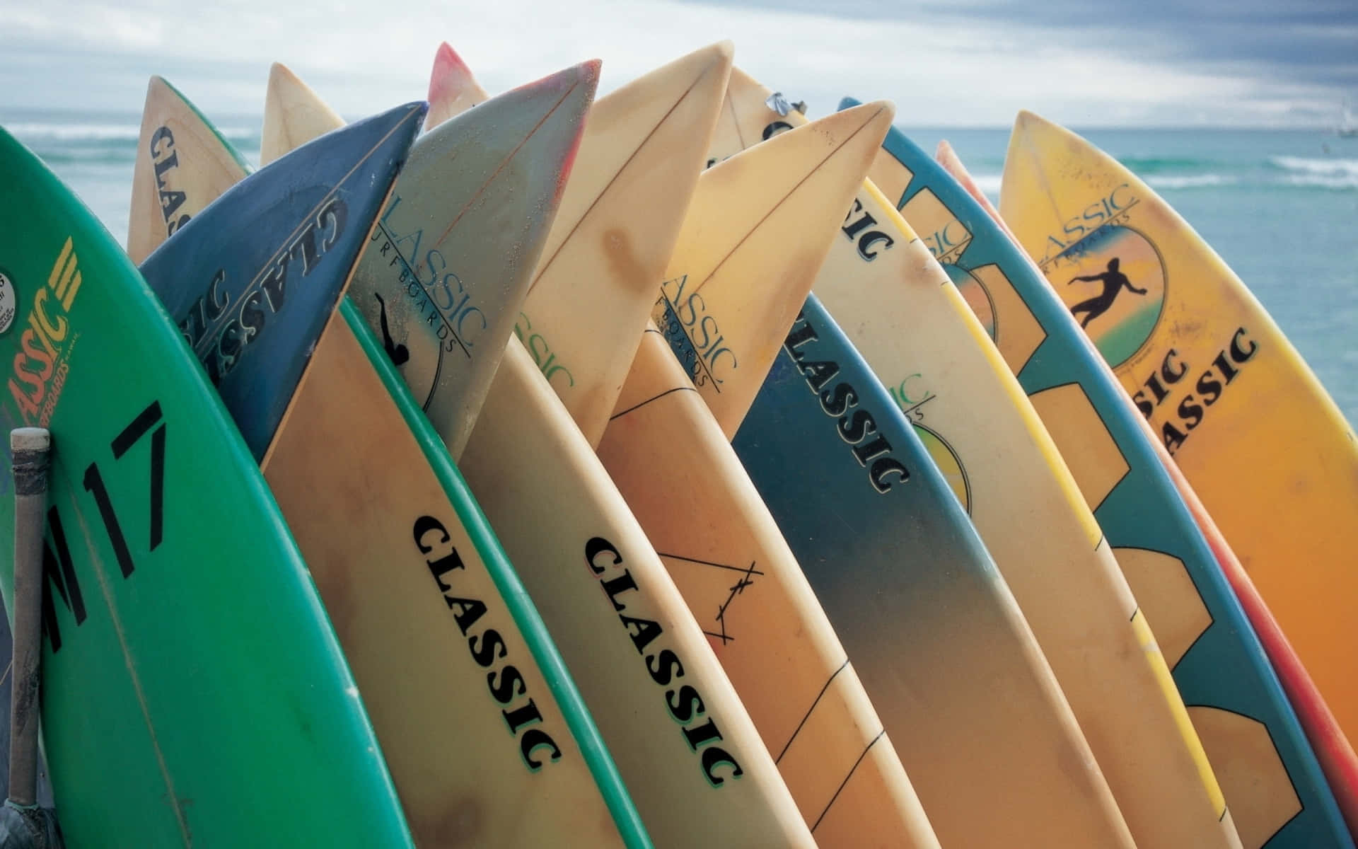 Pastel Classic Surfboards Wallpaper