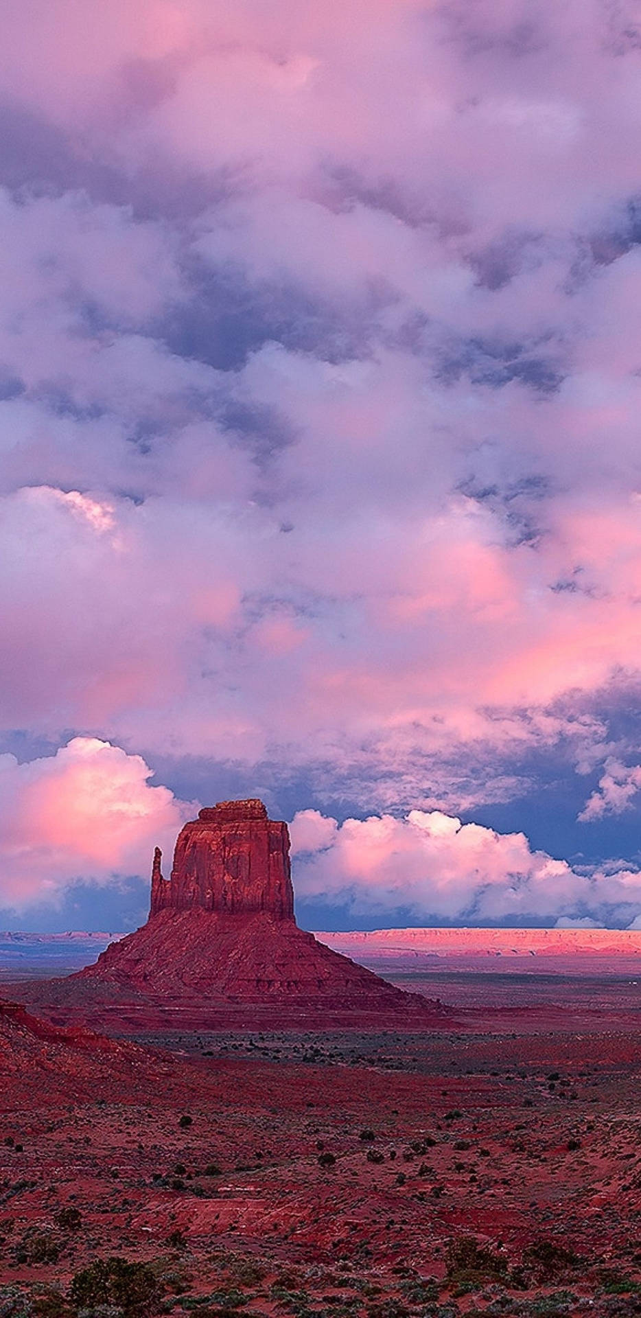 Pastel Clouds At Monument Valley Wallpaper