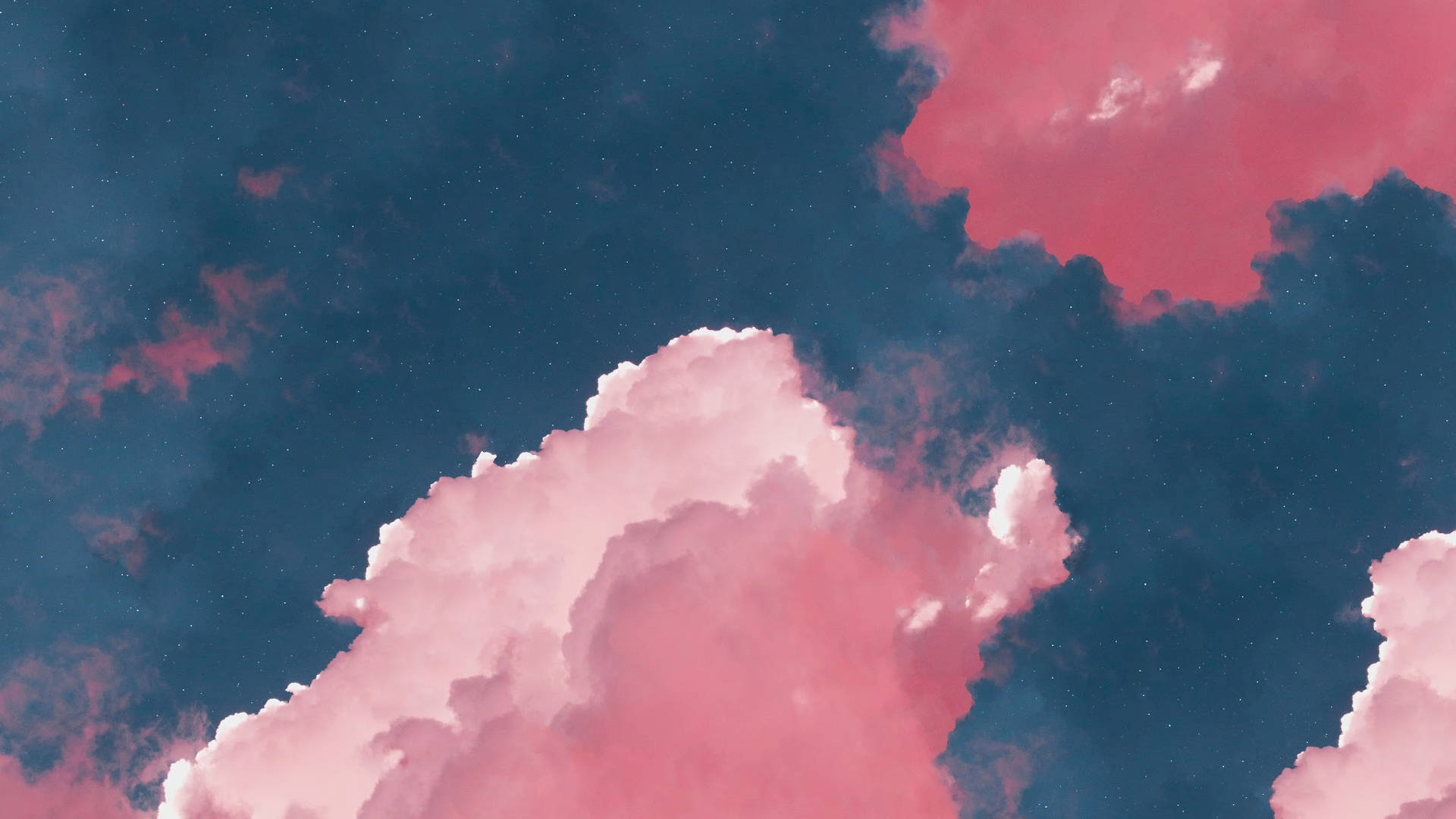 Pastellwolkenauf Dunklem Hintergrund Wallpaper