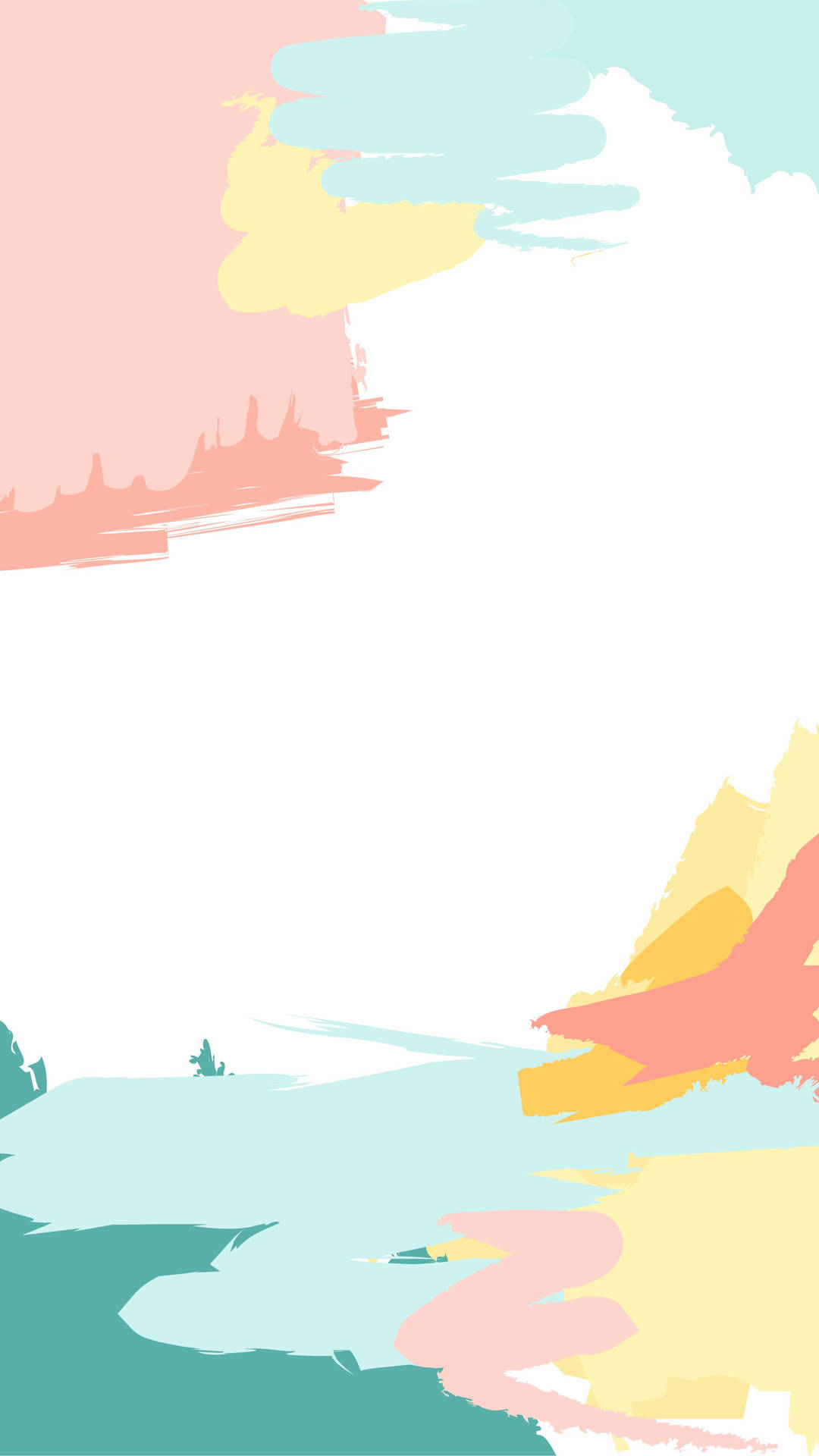 Pastellfarbenerpinsel Auf Weißem Hintergrund Wallpaper