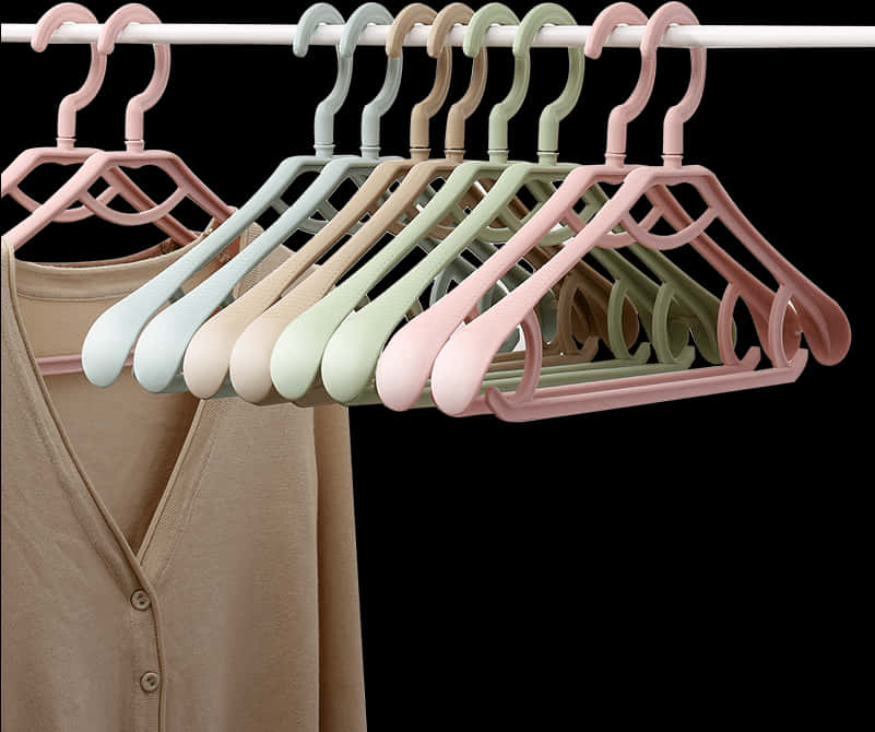 Pastel Colored Hangerson Clothing Rack.jpg PNG