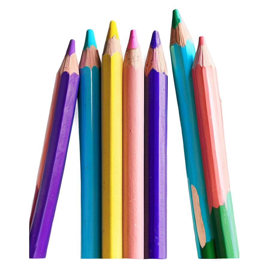 Pastel Colored Pencils Png 5 PNG