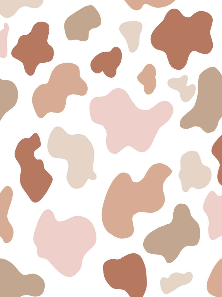 Pastel Cow Print Pattern Wallpaper