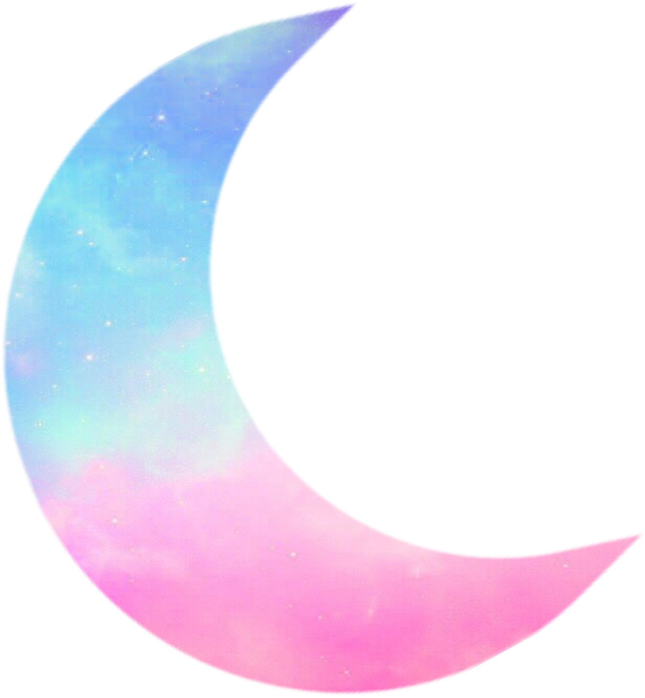 Pastel Crescent Moon PNG
