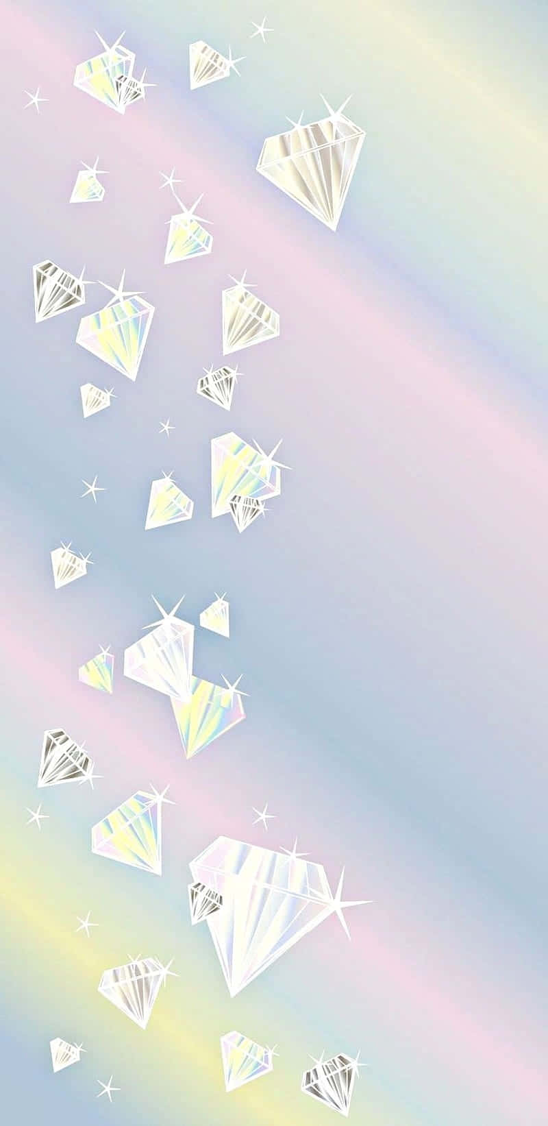 Stunning Pastel Crystal Glittering in the Starlight Wallpaper