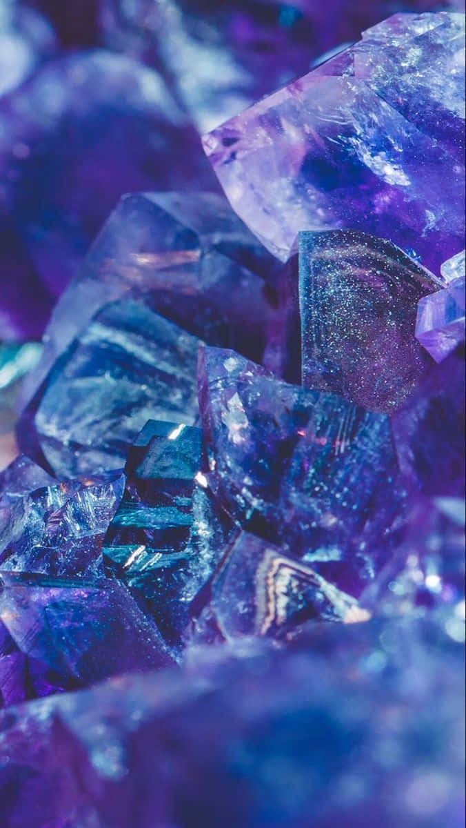 A unique and magical pastel crystal shining in the light. Wallpaper