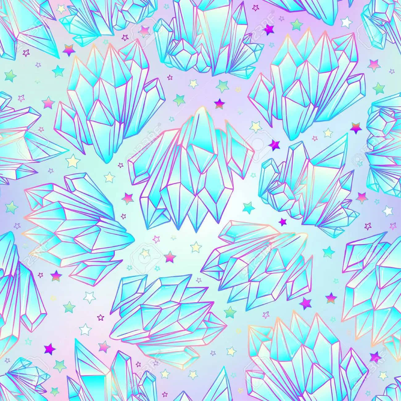 Experience the beauty of Pastel Crystals Wallpaper