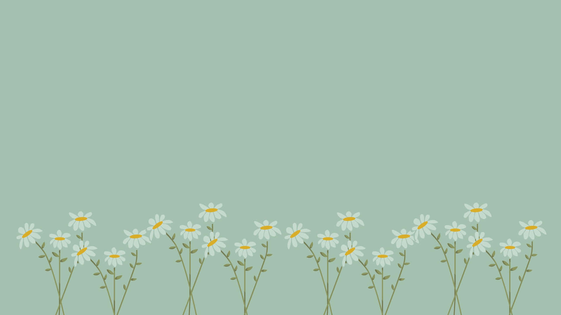 Pastel Daisy Field Aesthetic Wallpaper