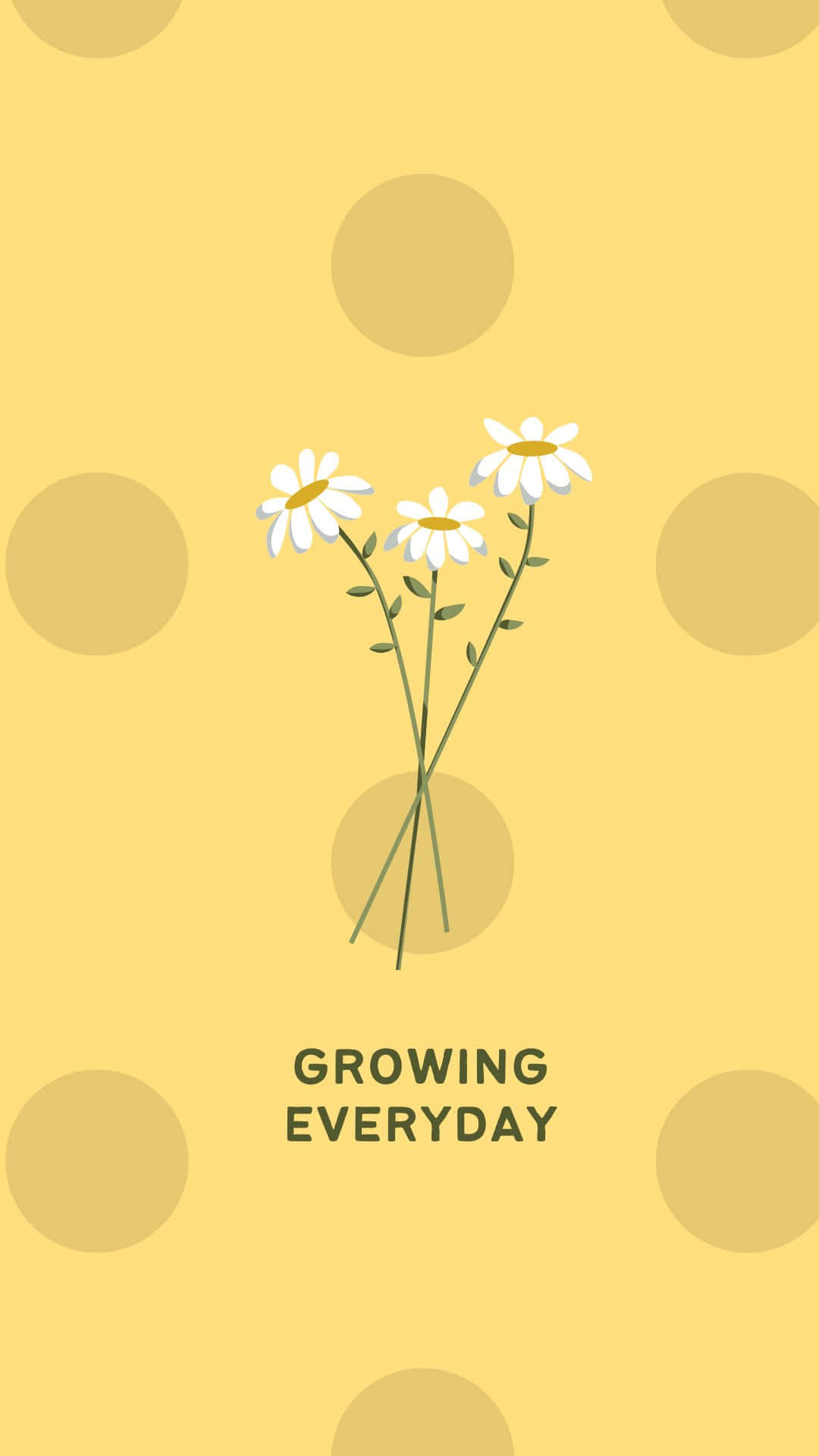 Pastel Daisy Growth Inspiration Wallpaper