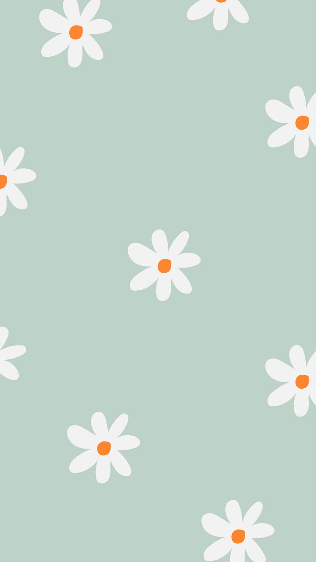 Pastel Daisy Pattern_ Aesthetic Background Wallpaper