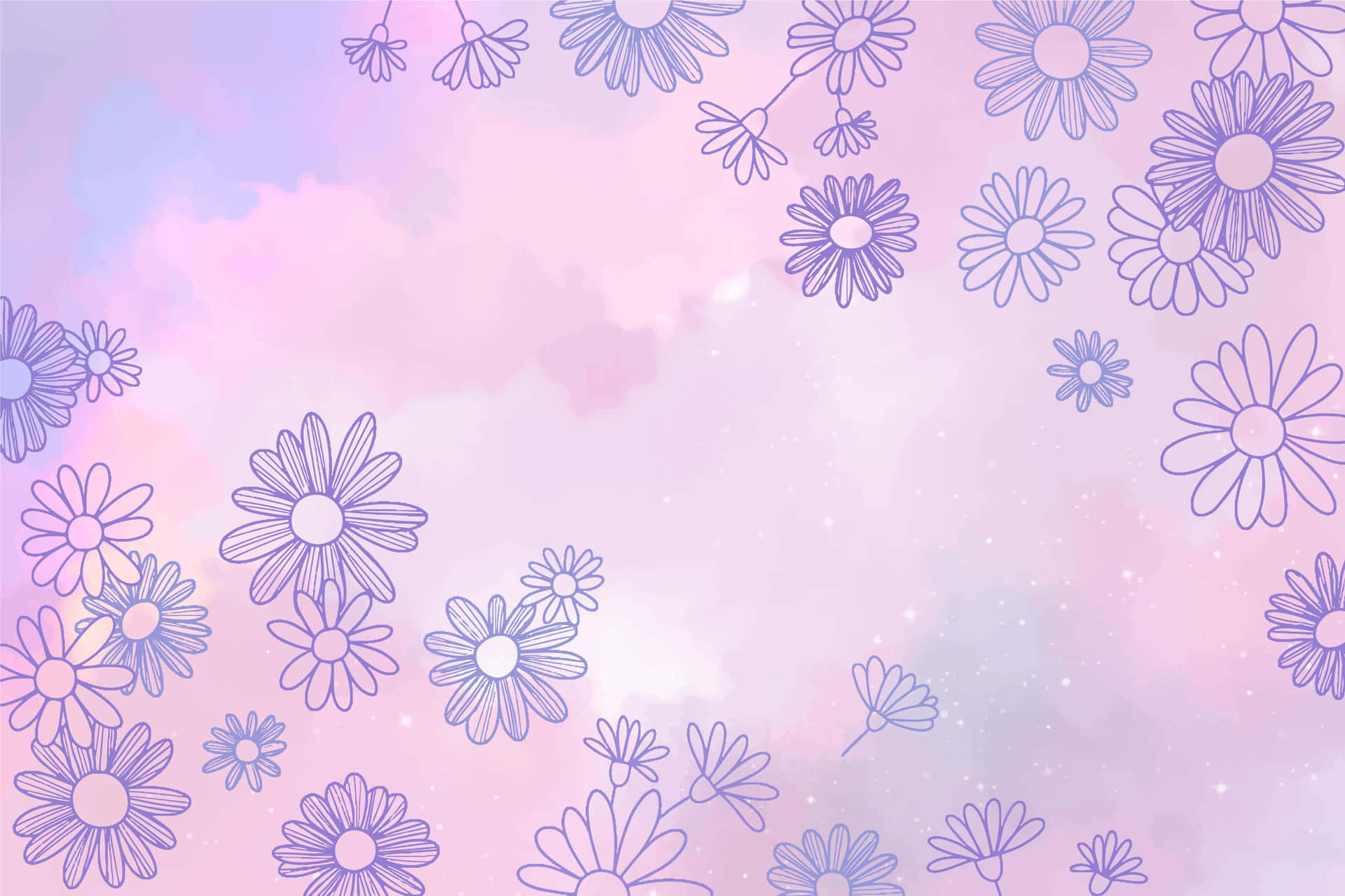 Pastel Daisy Pattern Aesthetic Background Wallpaper