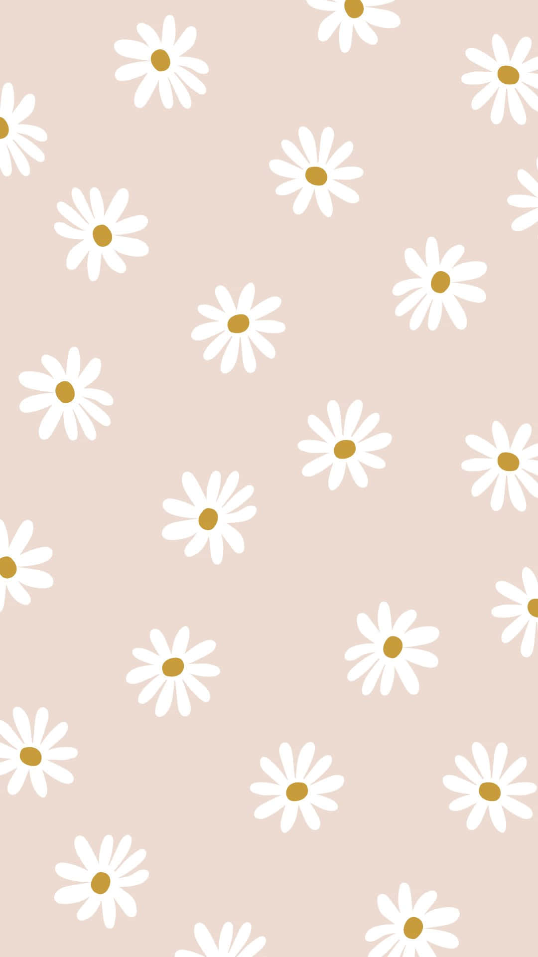 Pastel Daisy Pattern Background Wallpaper
