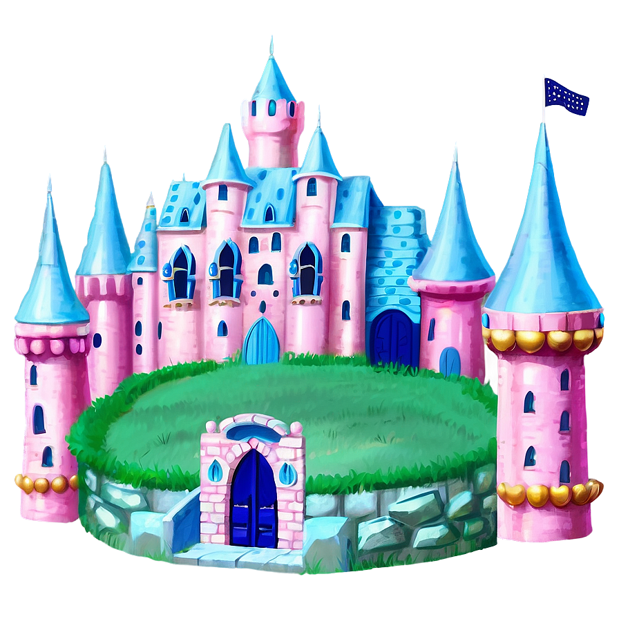 Pastel Disney Castle Png 05242024 PNG