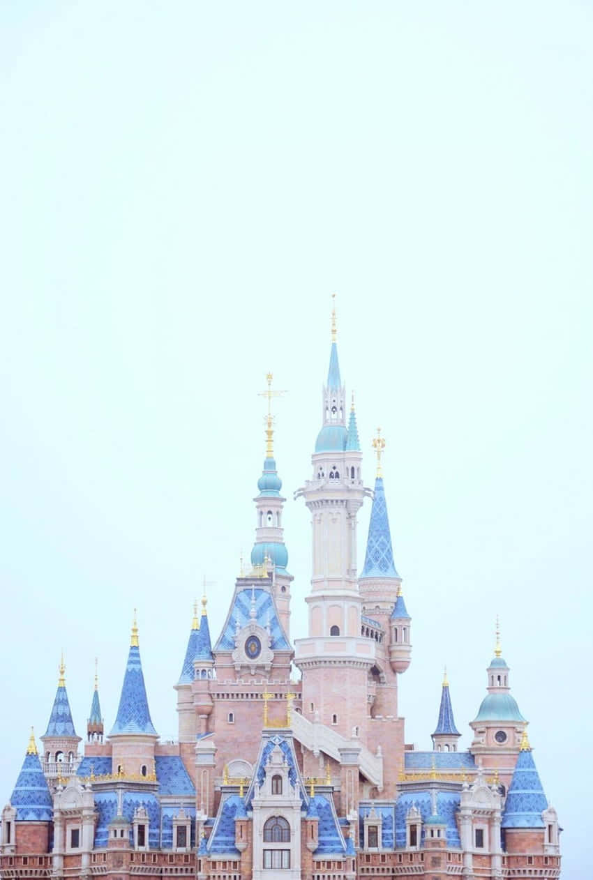 Udforsk den magiske Disney med pastelfarver! Wallpaper