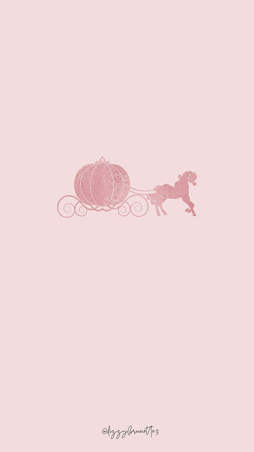 Et pink baggrund med en hest og kærre mønster Wallpaper