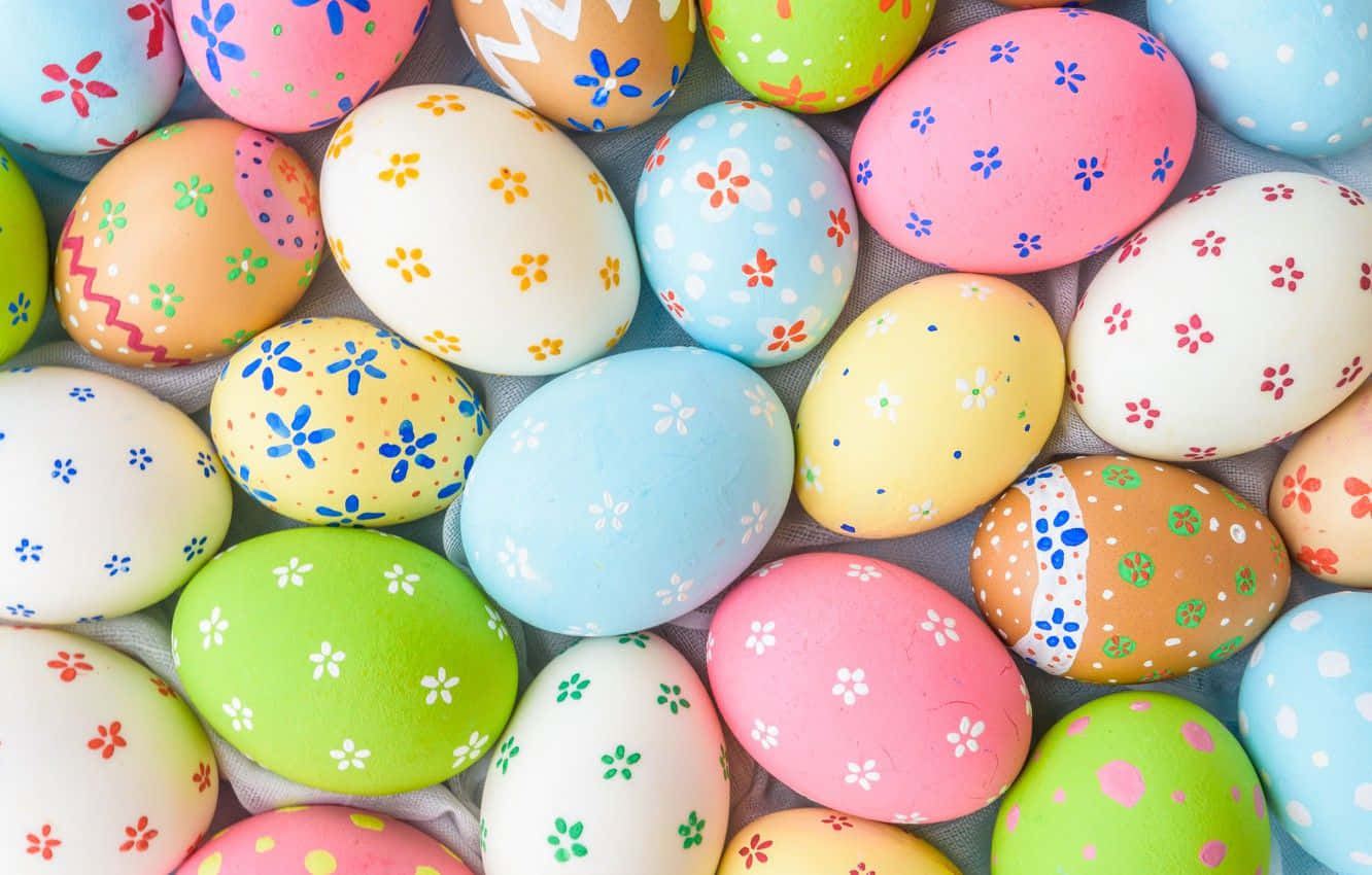 Celebrate a bright and cheerful Easter with this pastel background.