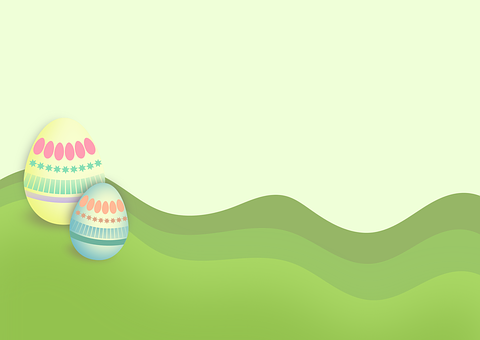 Pastel Easter Eggs Background PNG