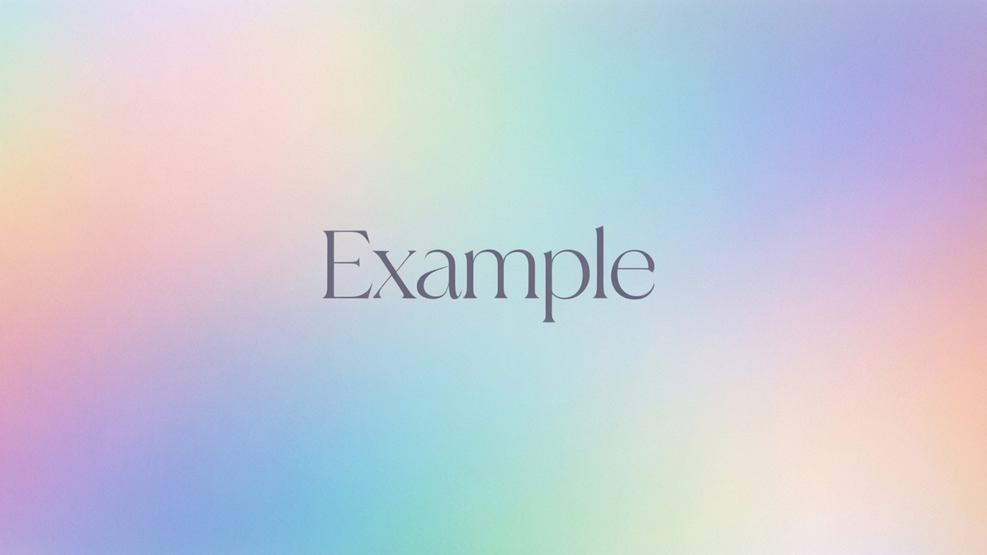 A minimal pastel abstract wallpaper with centered 'Example' text for placeholder use.