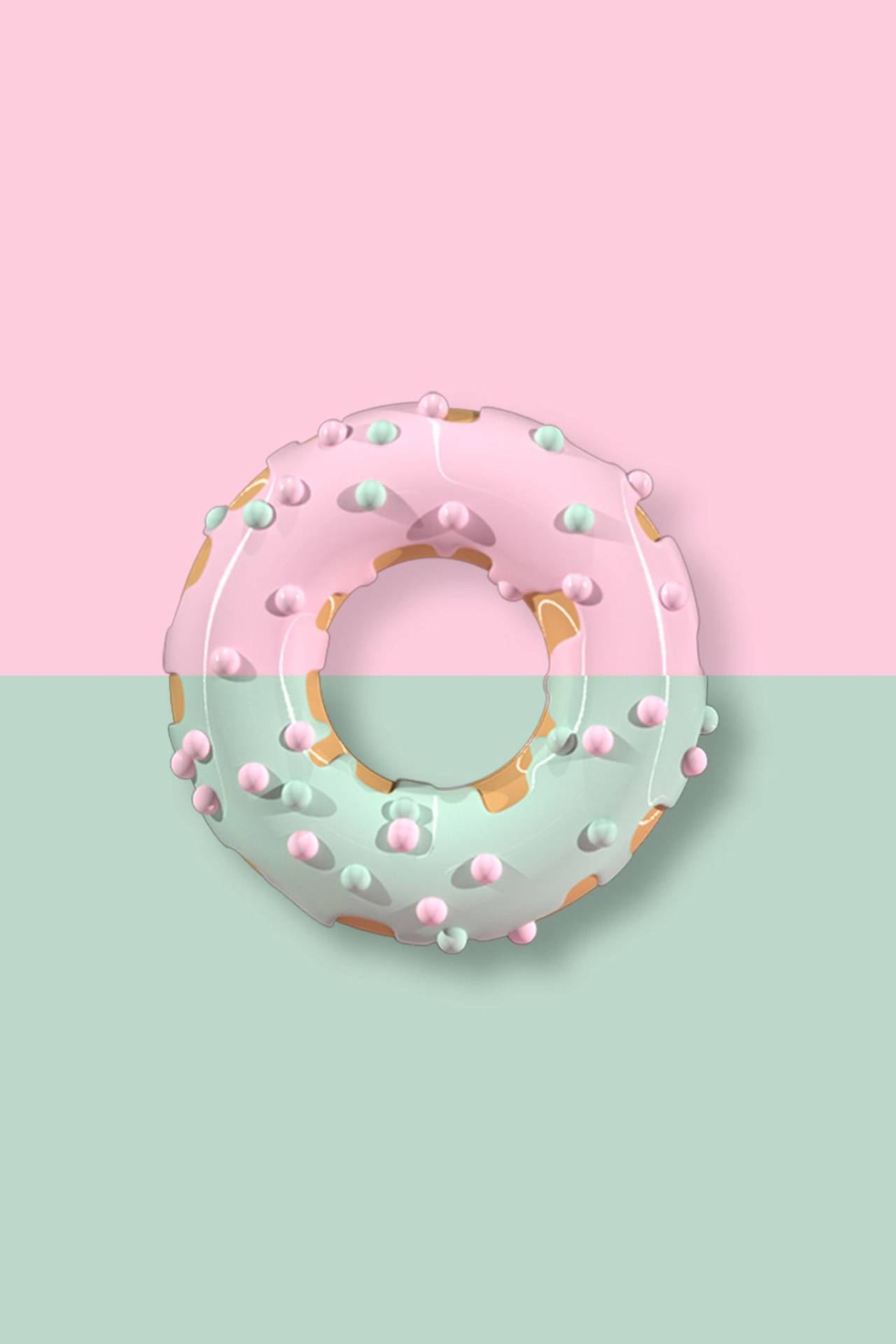 Pastel-farvet Doughnut Wallpaper