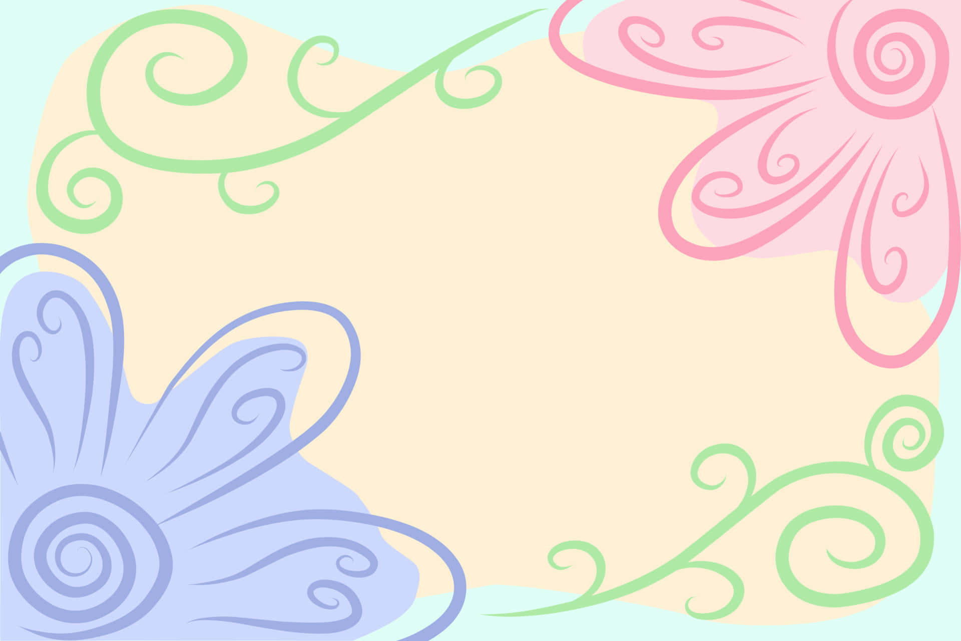 Pastel Floral Background Vector Wallpaper