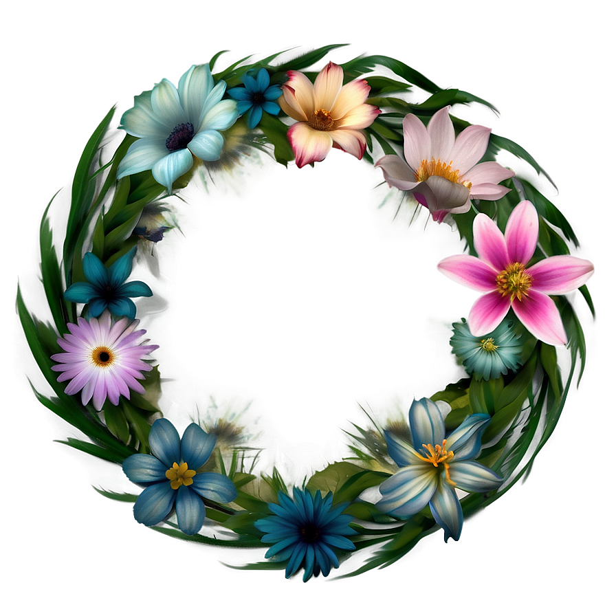 Pastel Flower Circle Png 06252024 PNG