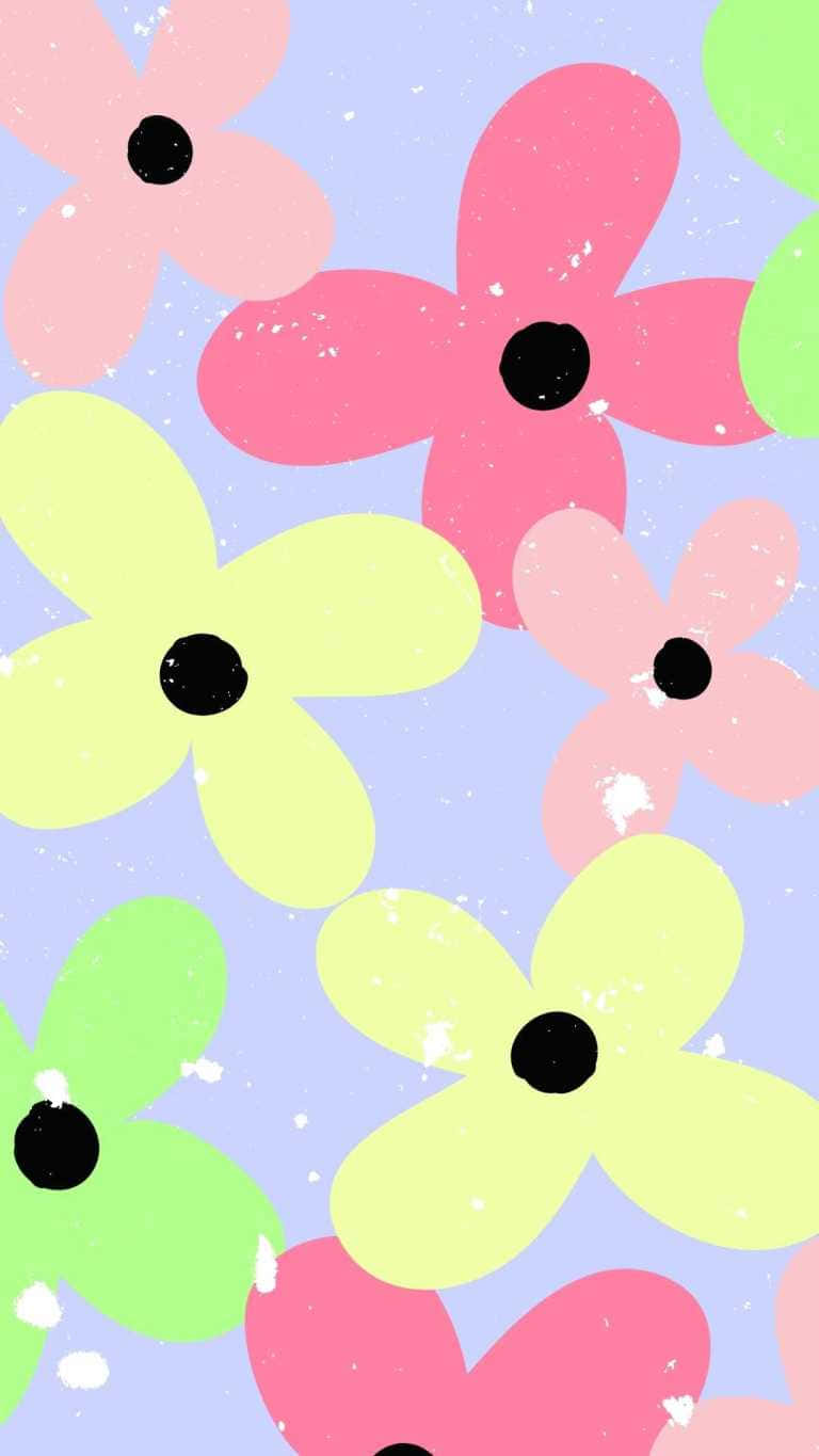 Pastel Flower Pattern Background Wallpaper