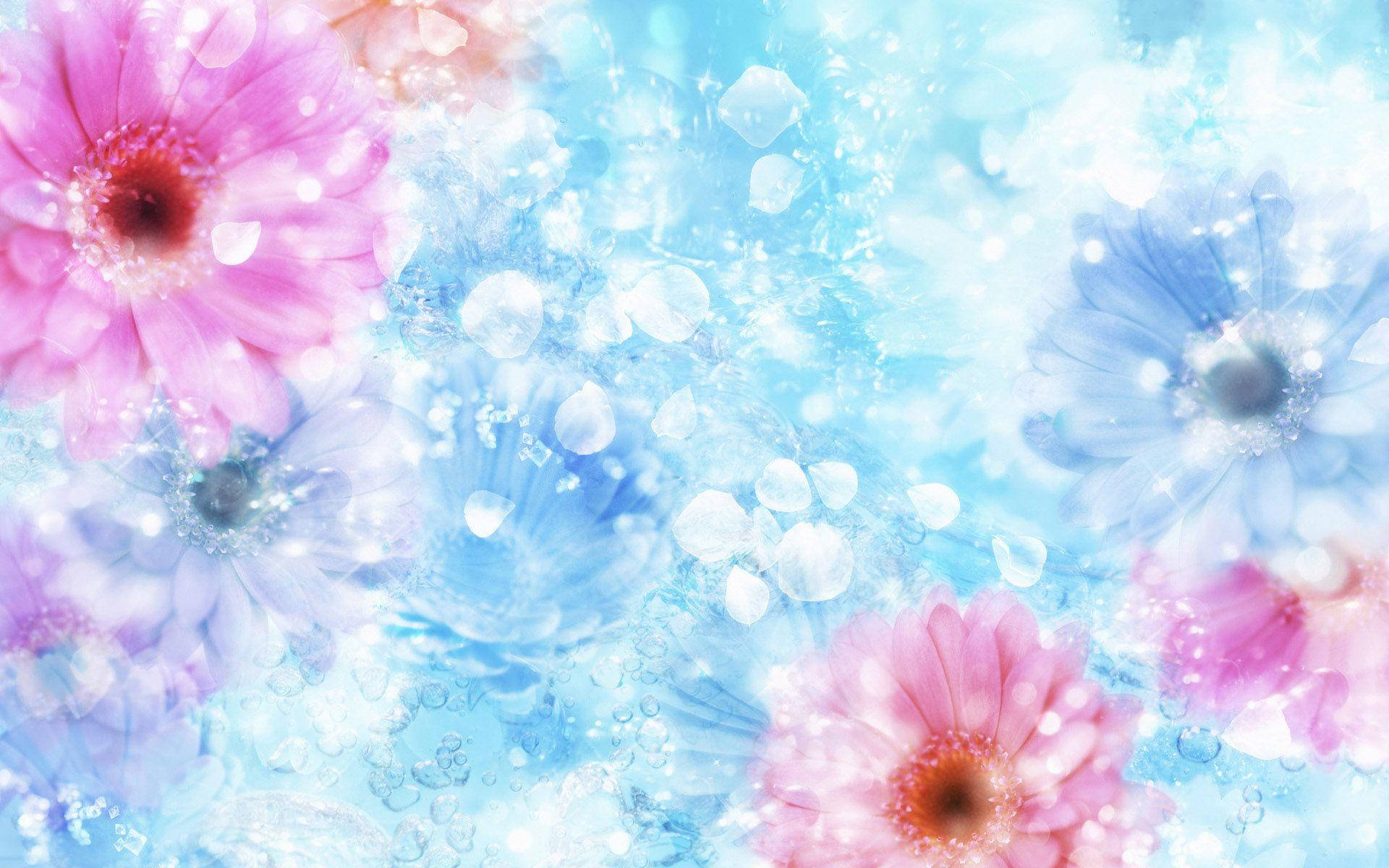 Pastel Flowers Background Wallpaper