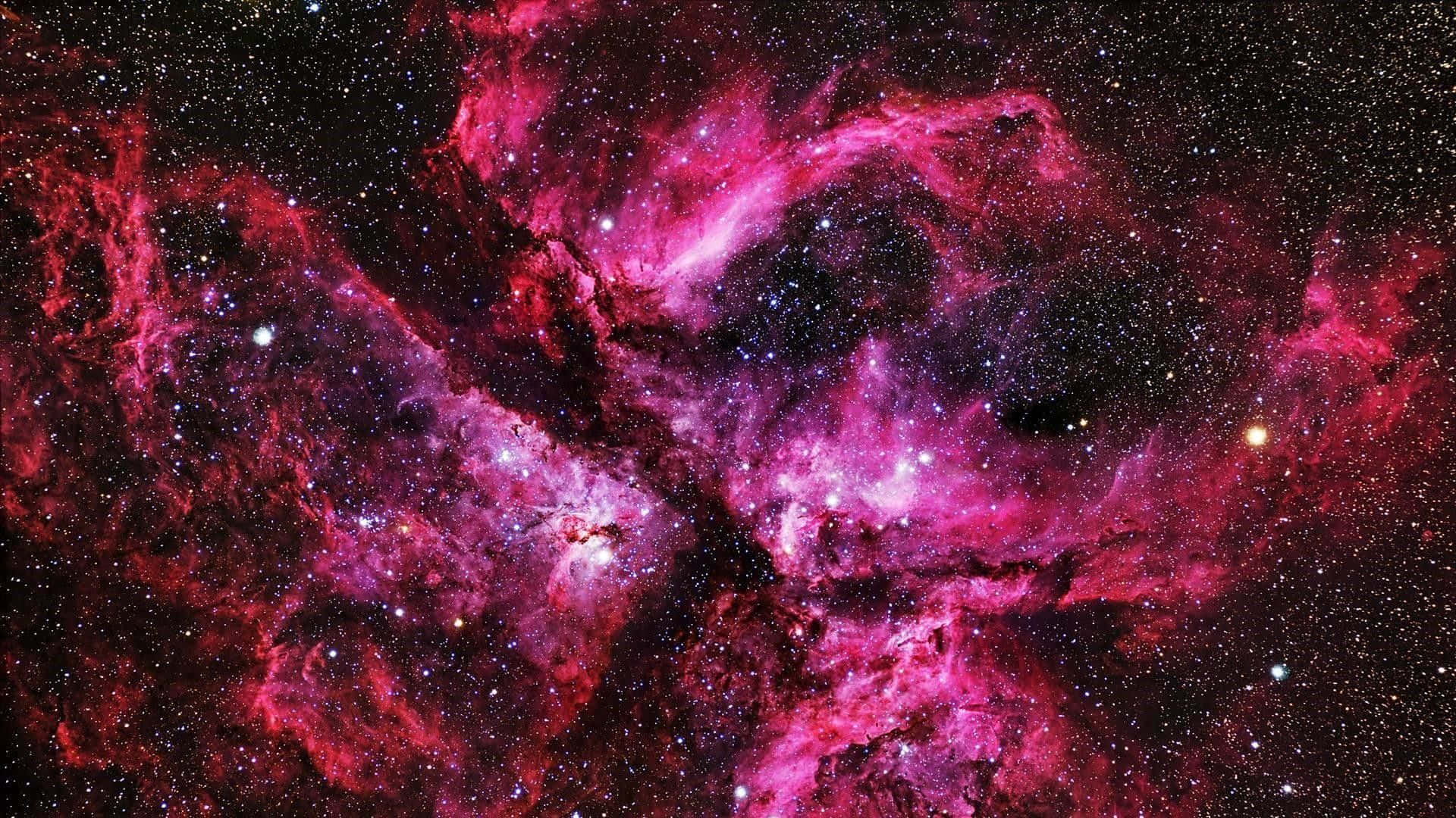 Enrosa Nebulosa Med Stjärnor I Bakgrunden