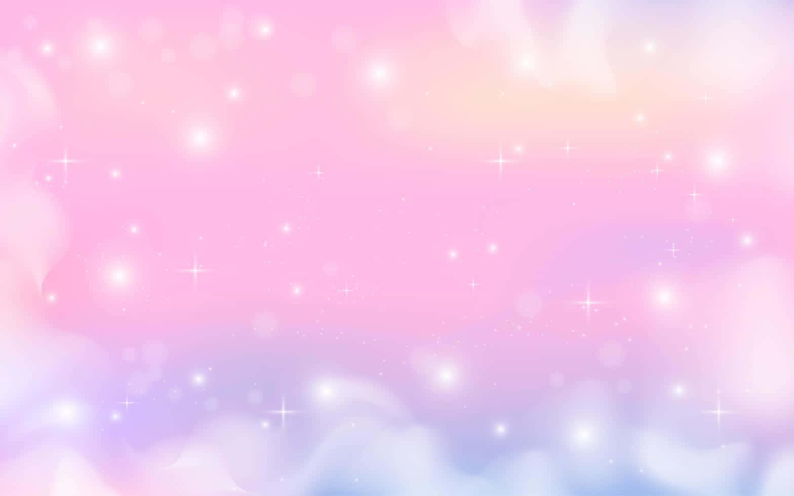A Pink And Blue Background With Stars And Sparkles