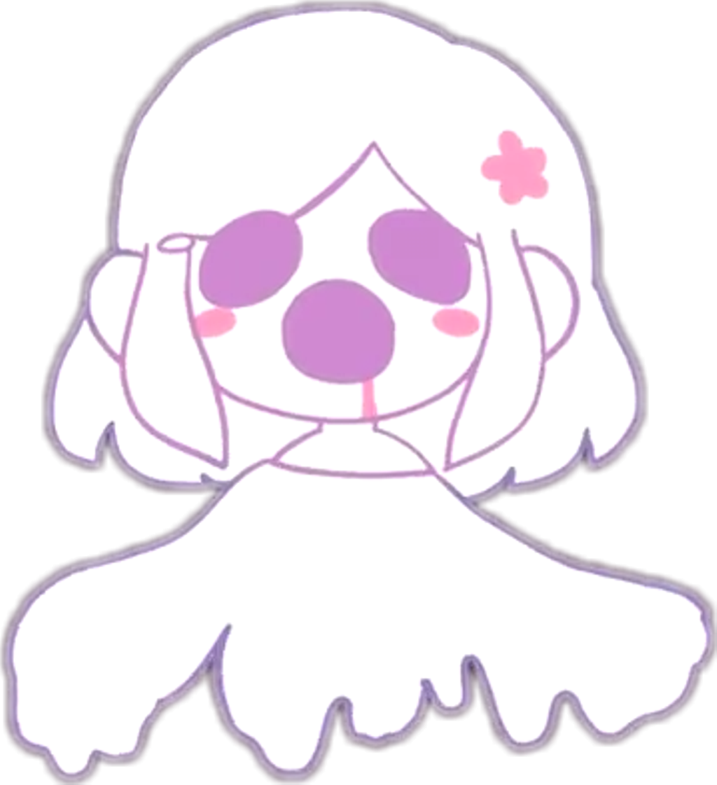 Pastel Ghost Character Art PNG