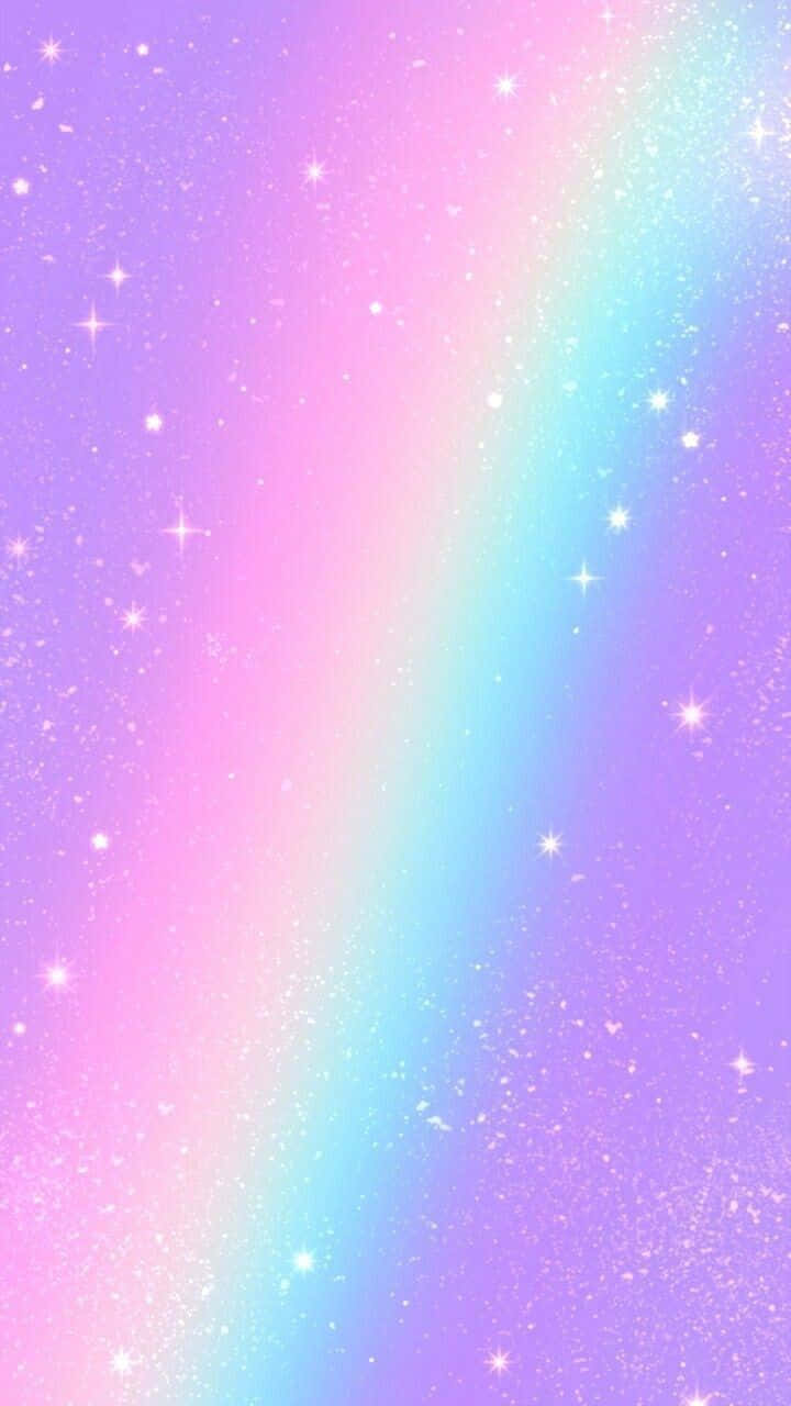 Pastel Glitter Rainbow Background Wallpaper