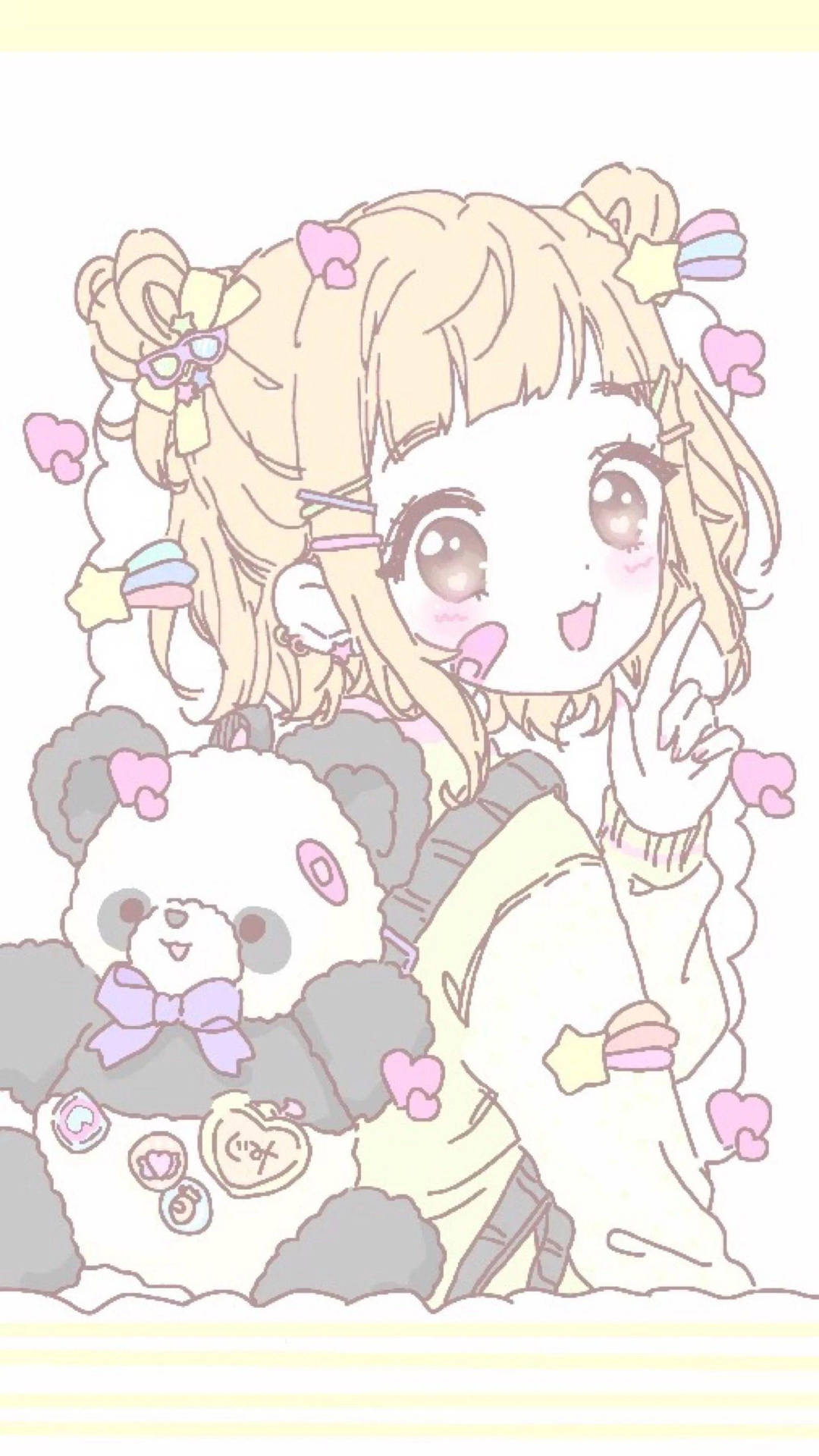 Pastel Gore Cute Anime Girl Fan Art Wallpaper