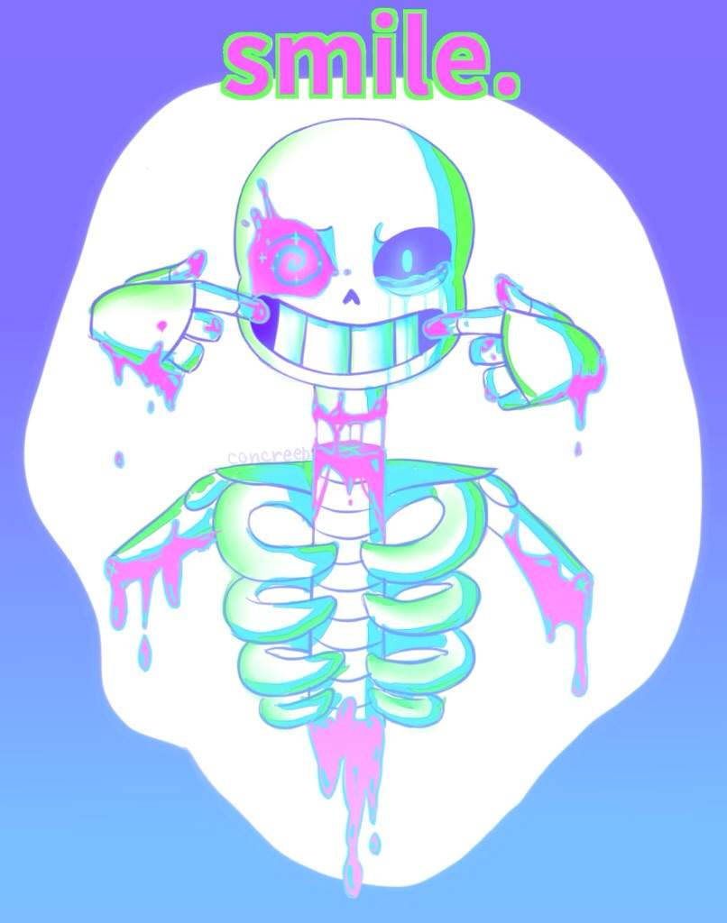 Pastelgore Smiling Skull Would Be Translated To 