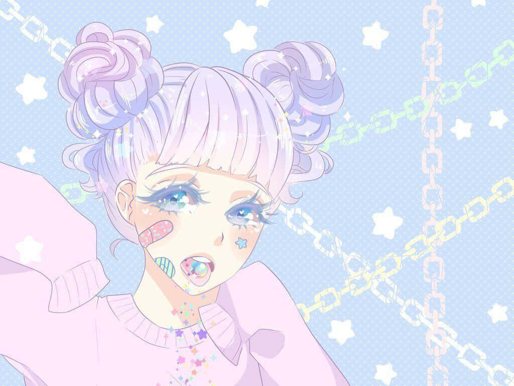 Pastel Goth Anime Girl Aesthetic.jpg Wallpaper