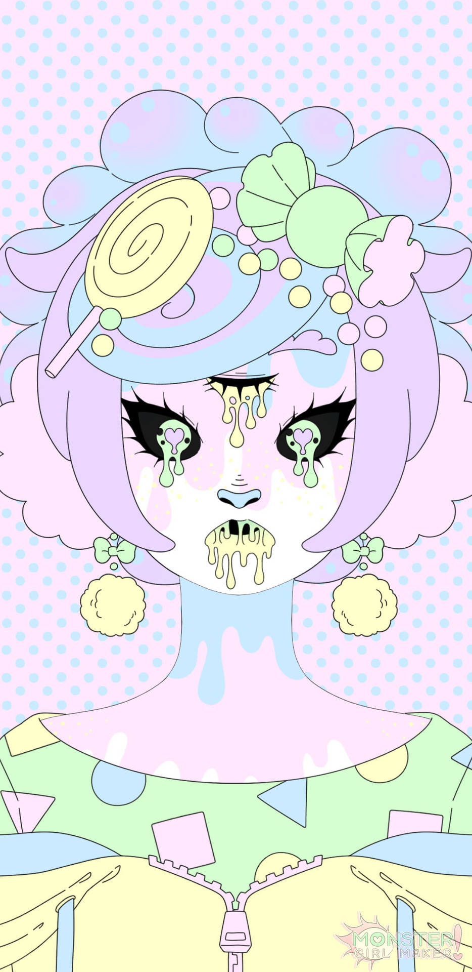 Pastel Goth Candy Girl Wallpaper