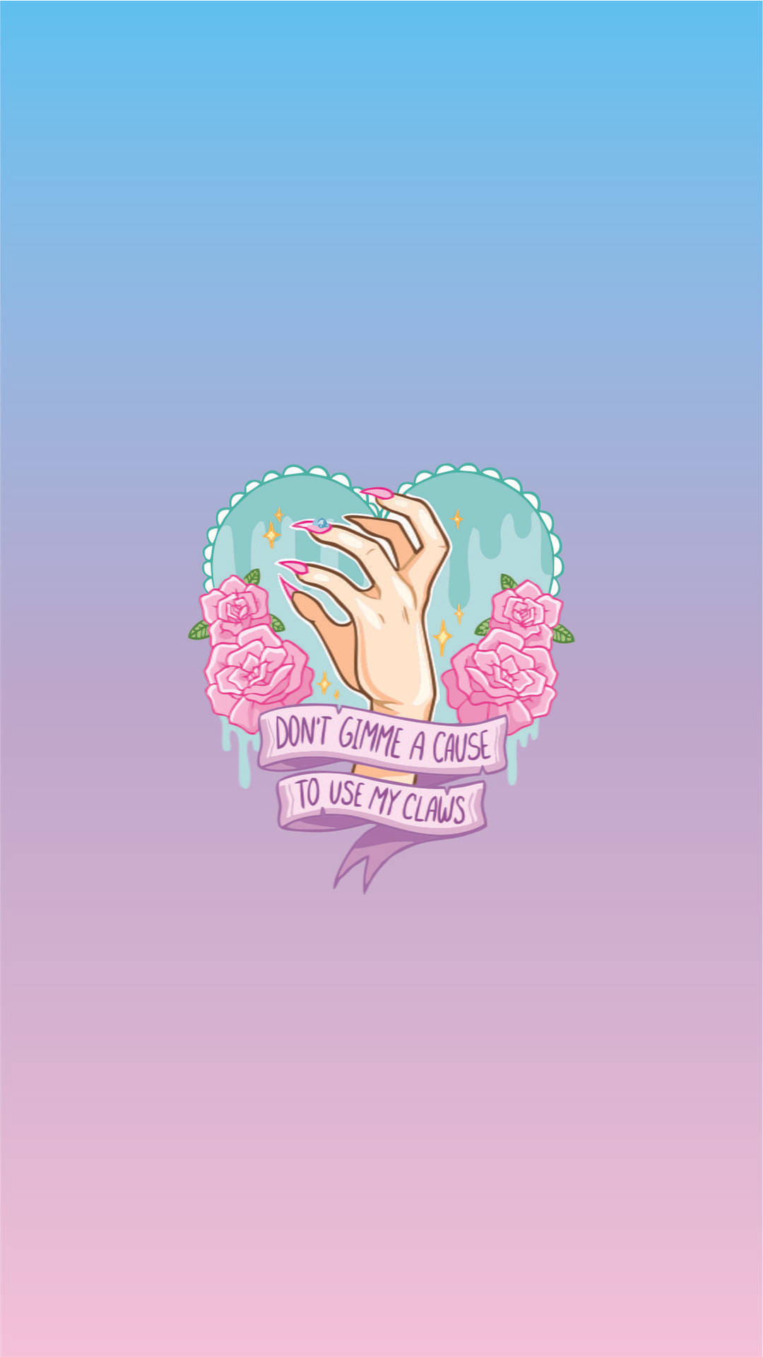 Pastel Goth Claws Quote