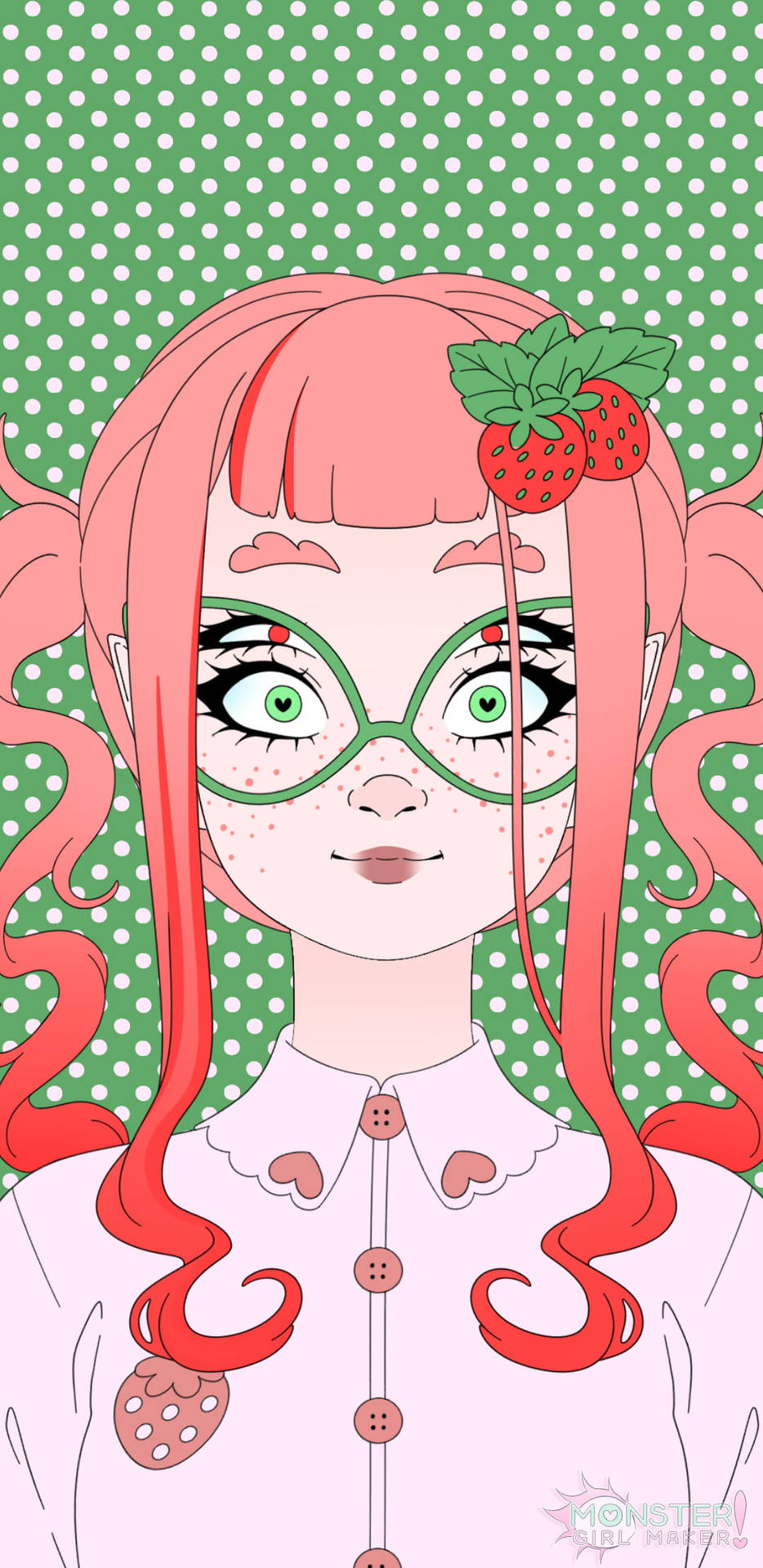Pastel Goth Pink Haired Girl Wallpaper