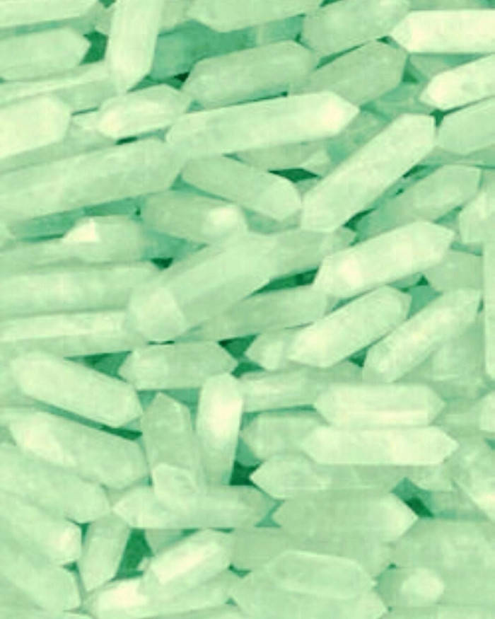 Pastel Green Aesthetic Crystals Wallpaper
