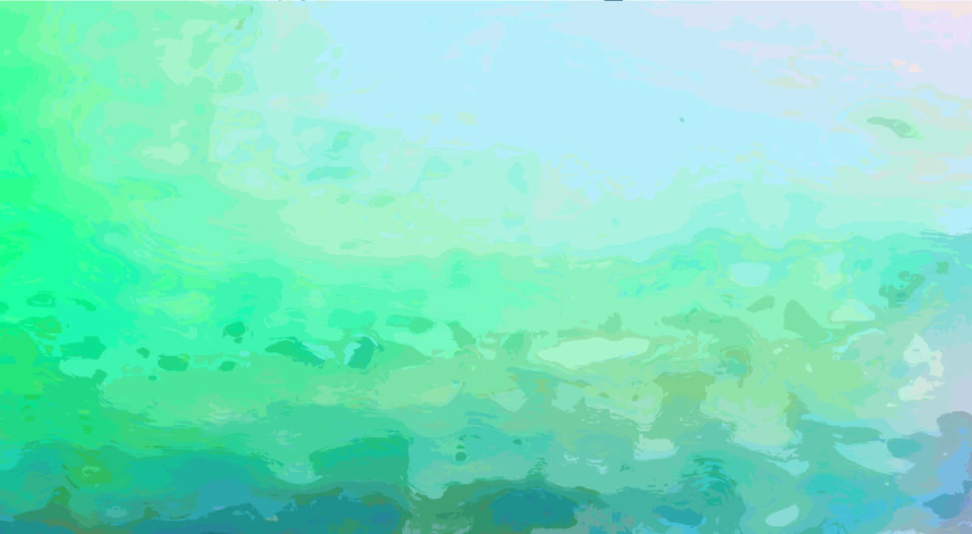 Bakgrundsbildmed Digitalt Målat Vattenfärgspastell Grönt Estetiskt Skrivbord. Wallpaper