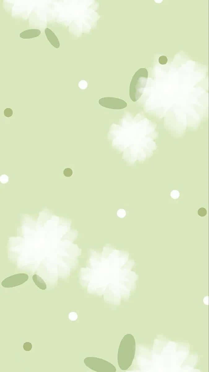 Pastel Green Floral Pattern_ Background Wallpaper