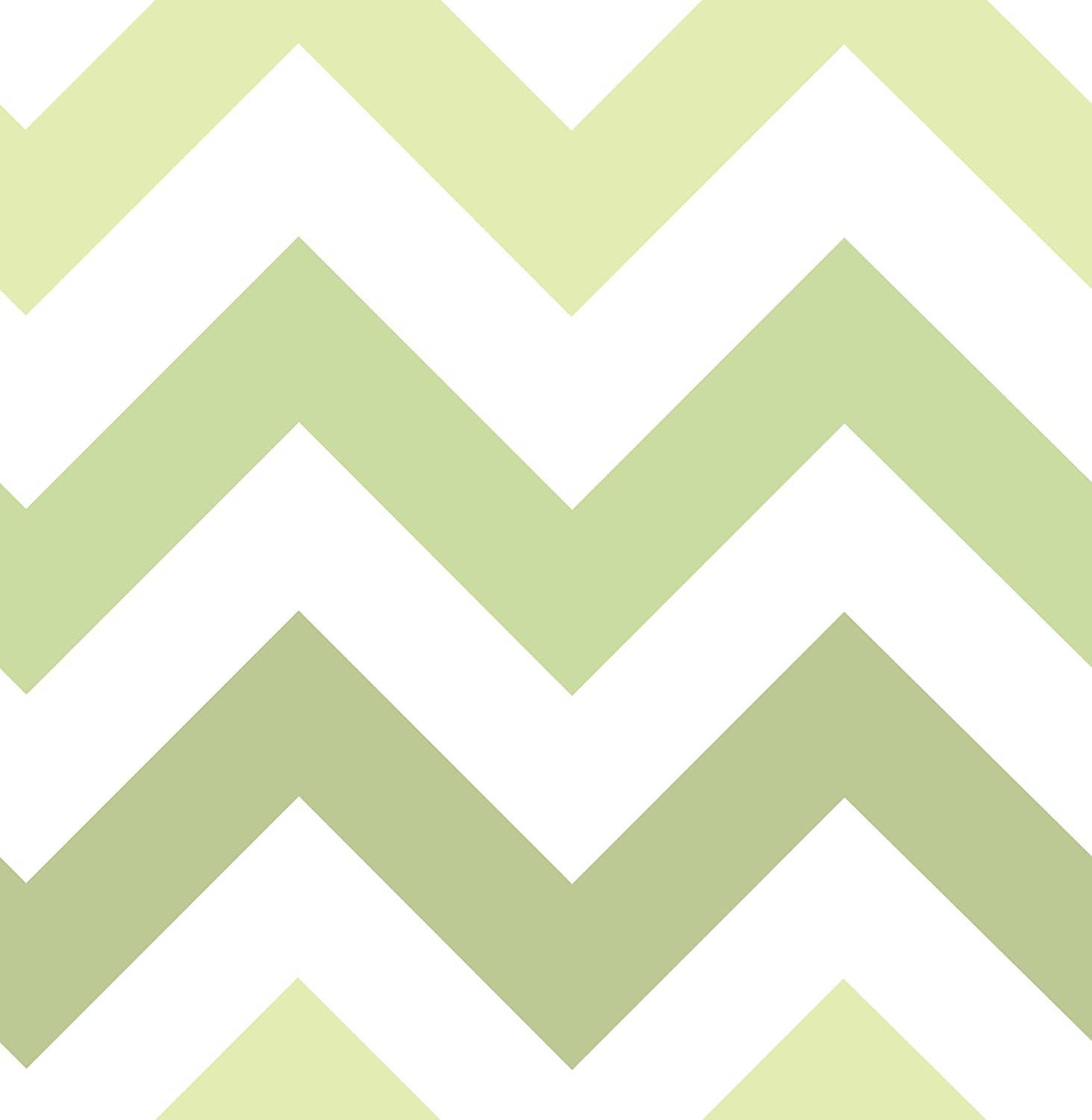 Pastel Green Zig-zag Design Wallpaper