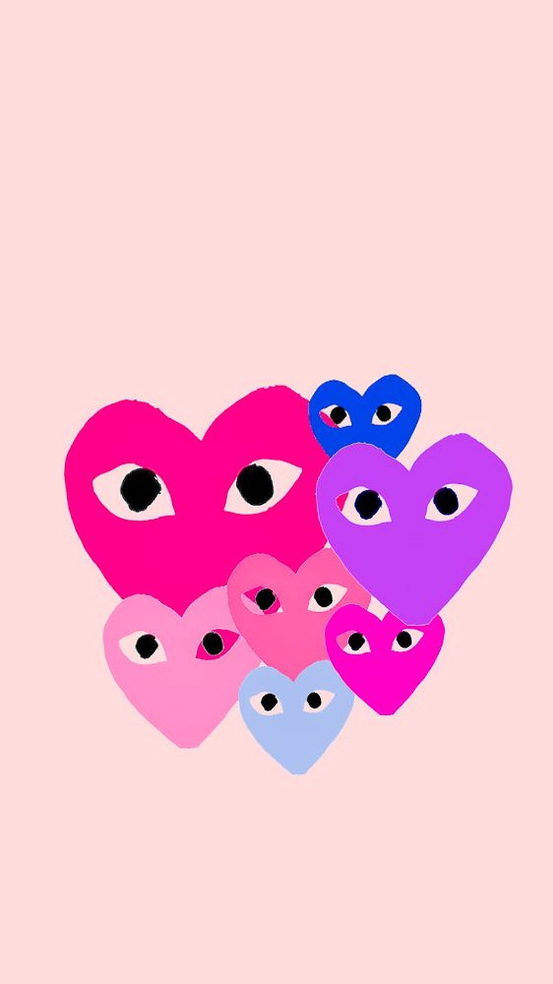Pastel Hearts CDG Wallpaper
