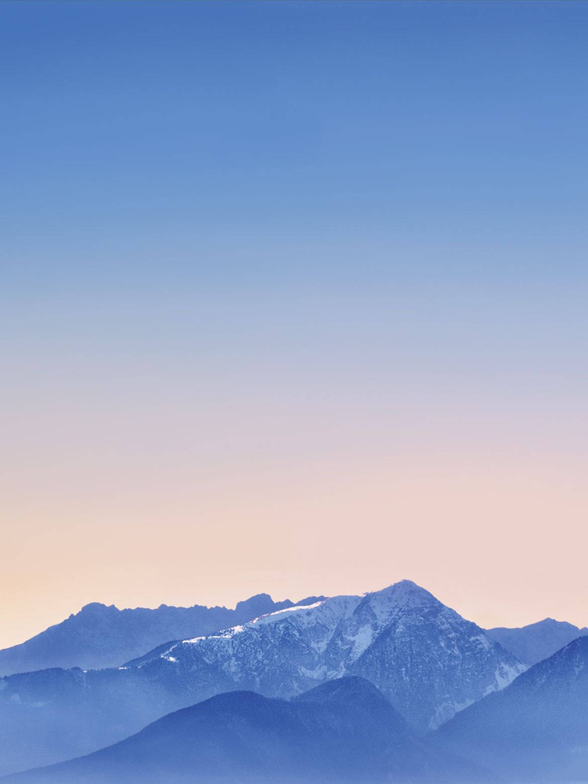 Pastel Horizon Over Mountains iPad Wallpaper
